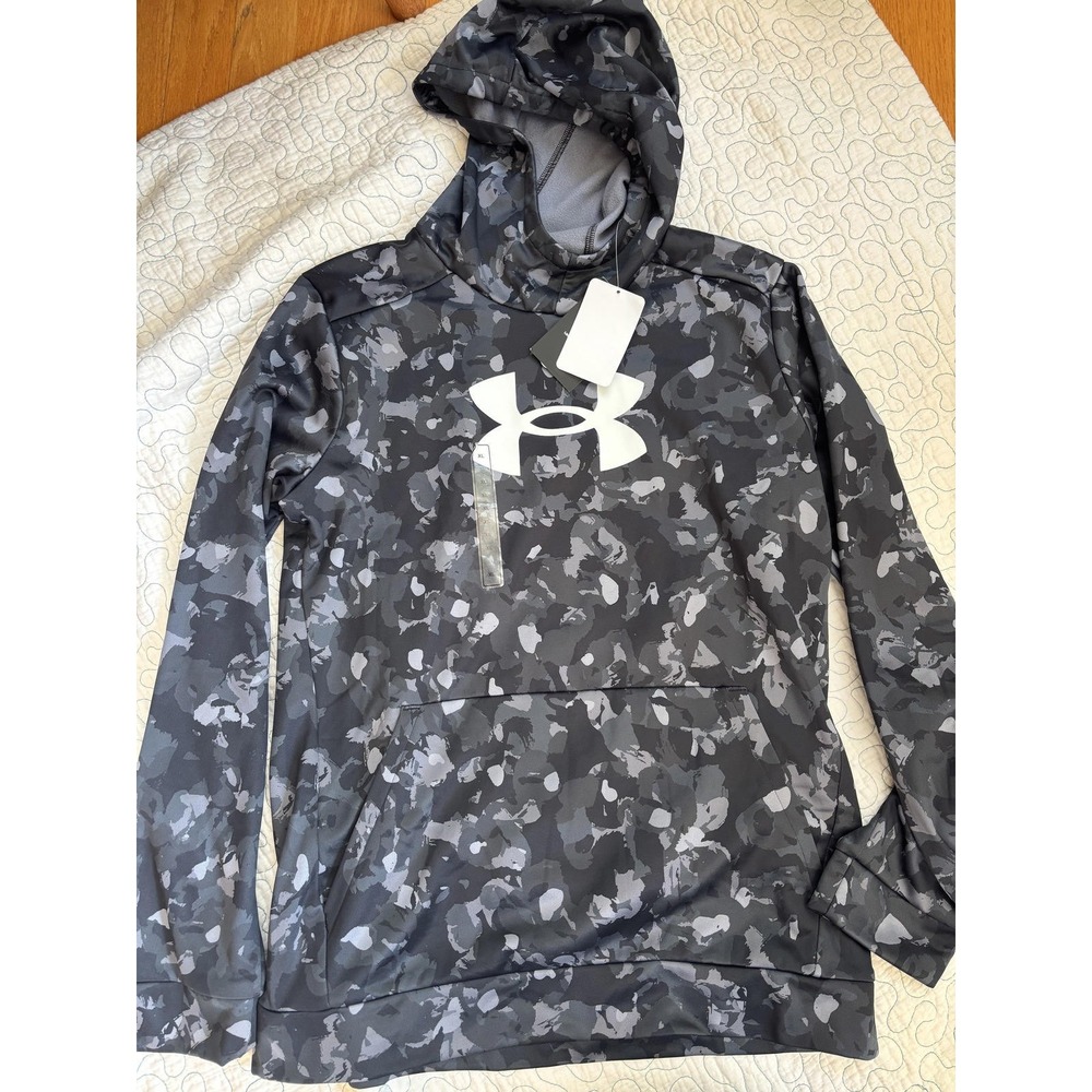 Under Armour Boy's Gray Camo Hoodie Sweatshirt Size XL